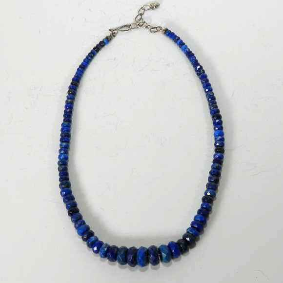 Jay King Graduated Lapis Faceted Beads 925 Necklace Mine Finds - Picture 5 of 9